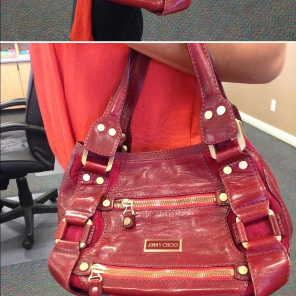 Jimmy Choo Red Leather Handbag